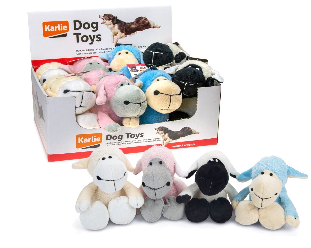 Karlie Karışık Renk Peluş Koyun Köpek Oyuncağı 21 cm