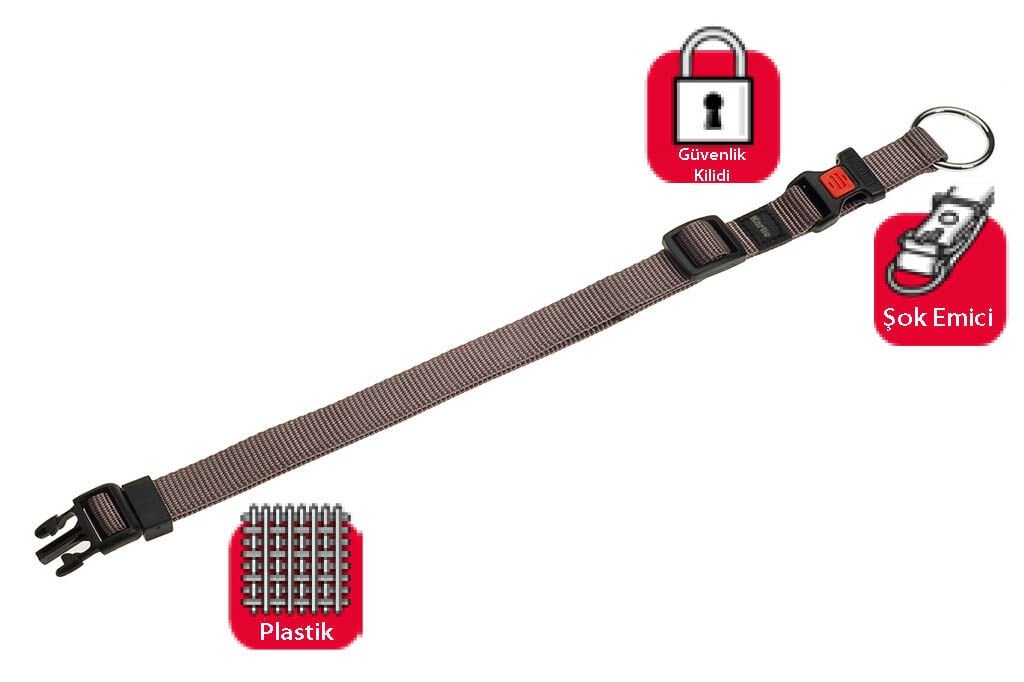 Karlie Gri Kilitli Boyun Tasması L 45-65 Cm