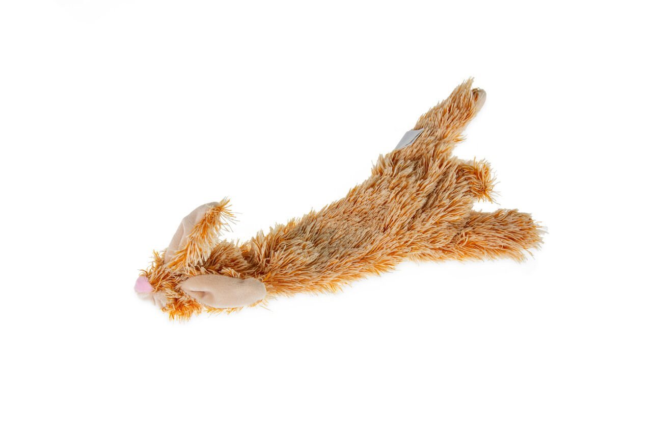 Karlie Kahverengi Flatino Peluş Tavşan Köpek Oyuncağı 30 Cm