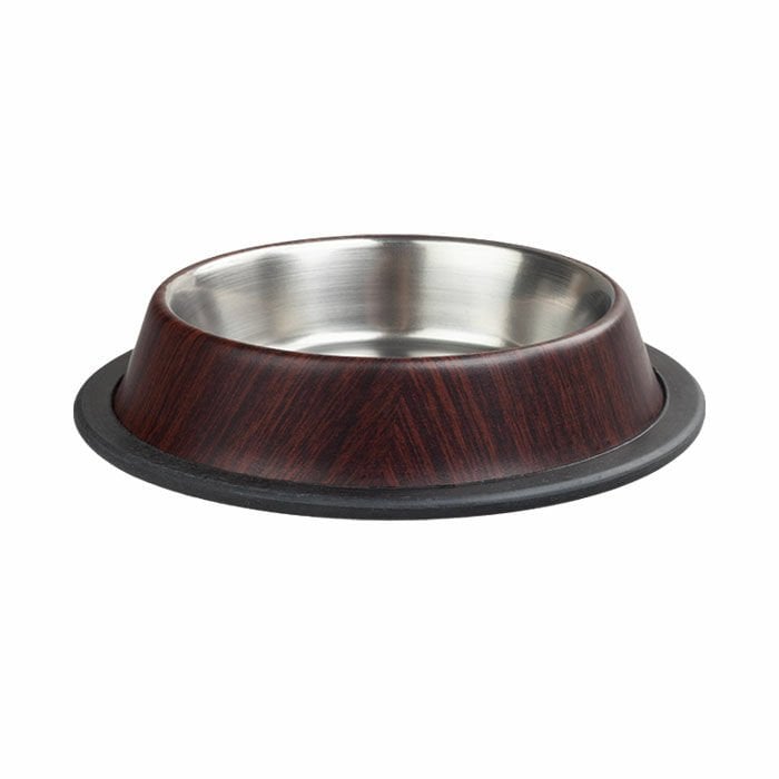 Ankur 16 Oz Bambu Desenli Köpek Çelik Mama Su Kabı