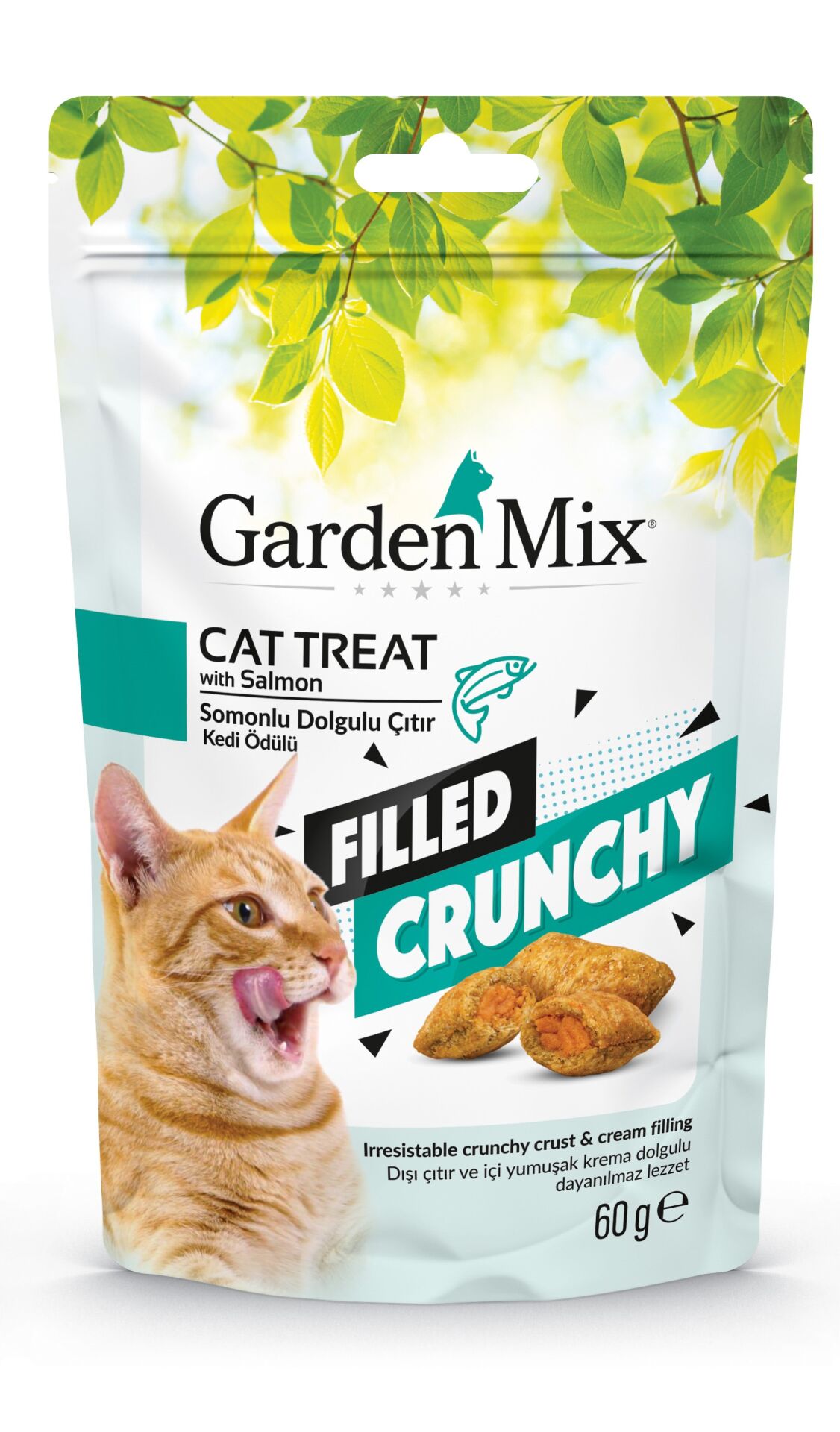 Gardenmix Somonlu İçi Dolgulu Kedi Ödülü 60 gr