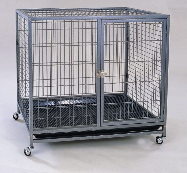 Dayang Galvanizli Tekerlekli Köpek Kafesi 95 x 57 x 87 Cm