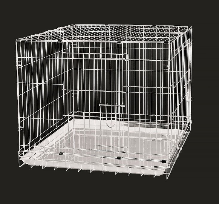 Dayang Katlanan Köpek Kafesi Beyaz 93 x 56.5 x 63.5 cm