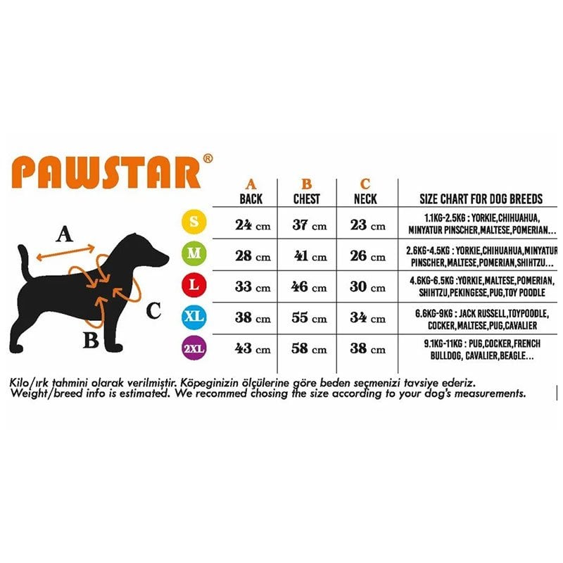 pawstar-kopek-yagmurlugu-beden-tablosu