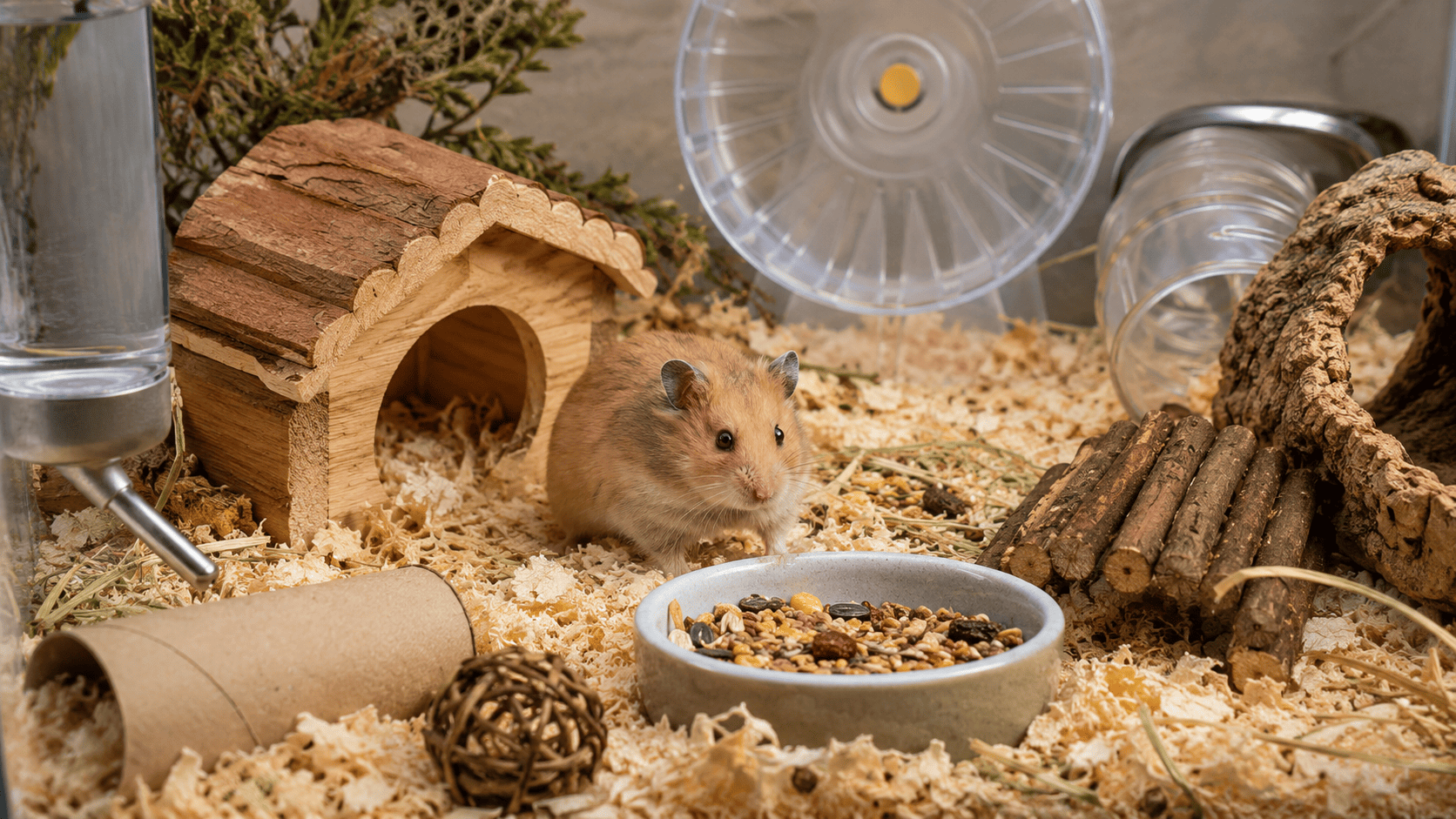 Hamster bakımı ve günlük yaşam alanı düzeni