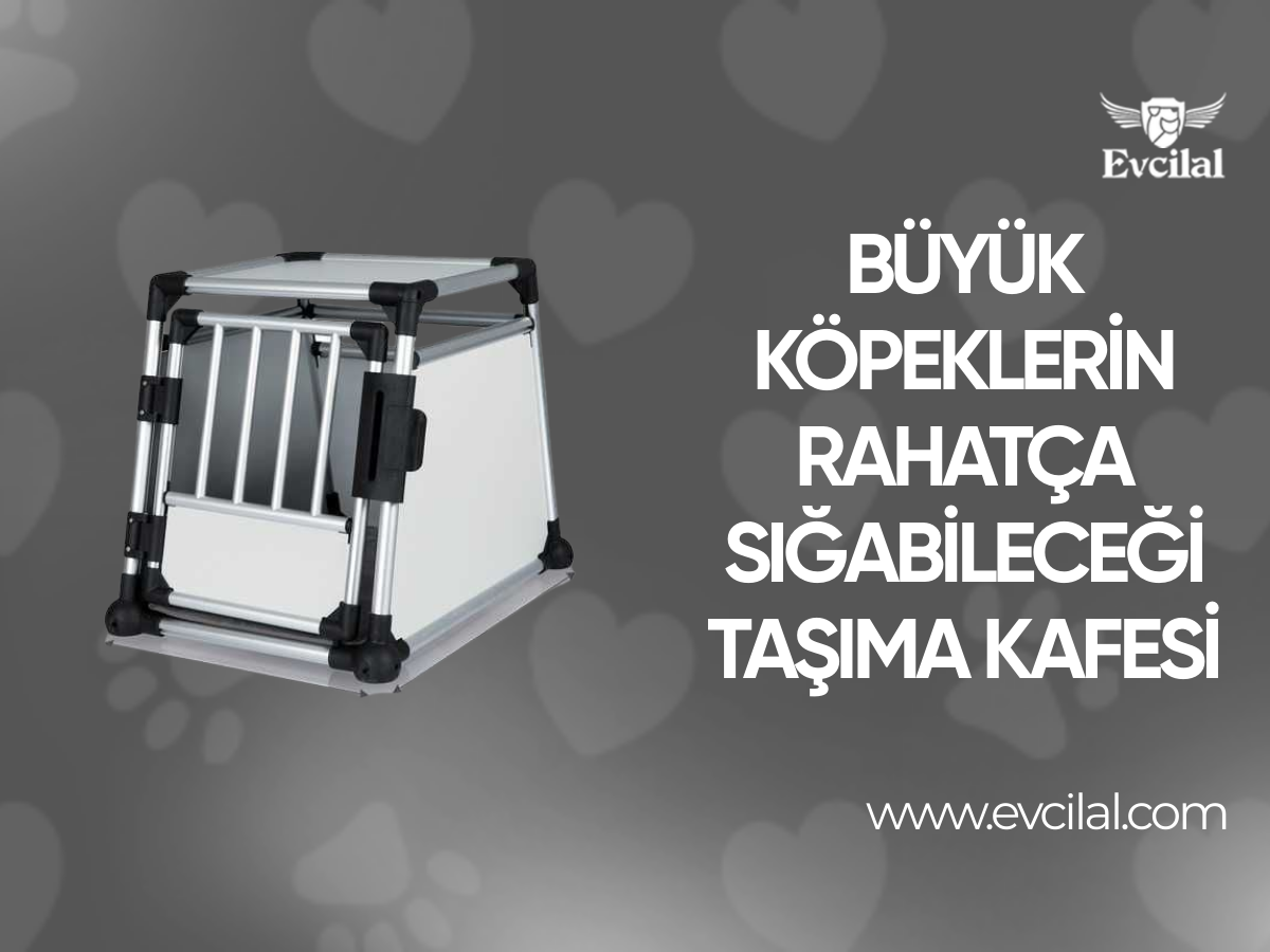Büyük Köpeklerin Rahatça Sığabileceği Taşıma Kafesi