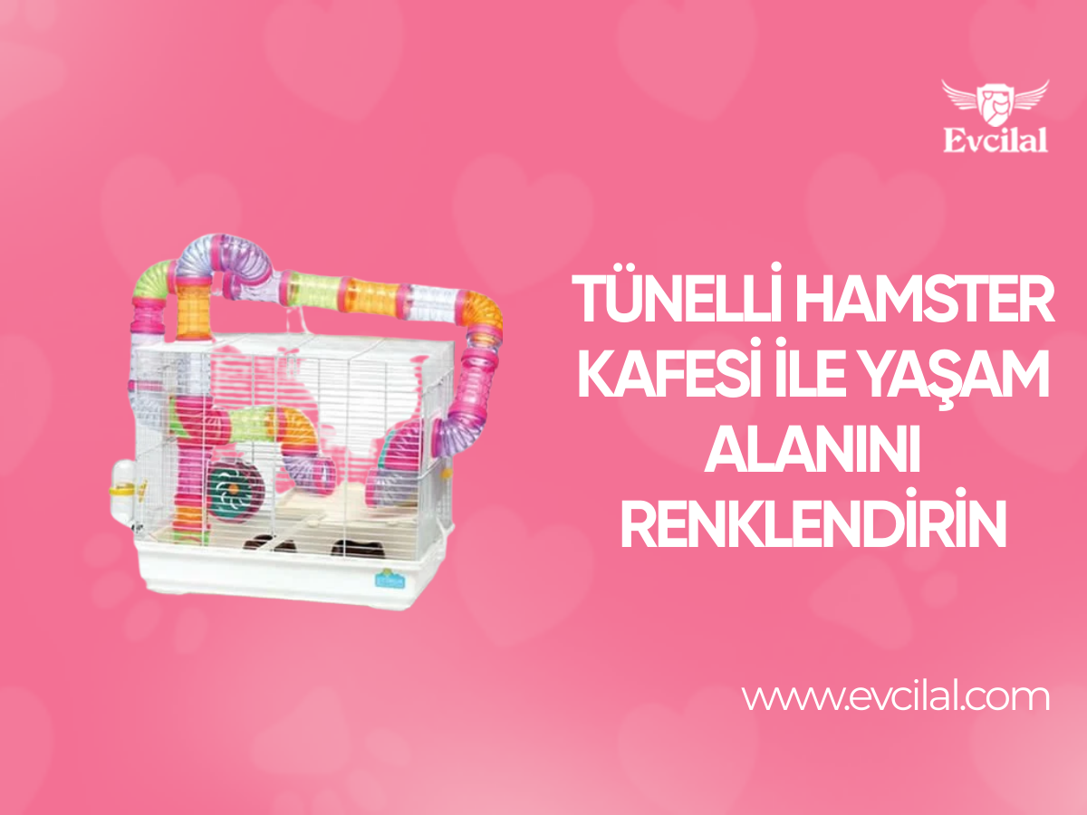 Tünelli Hamster Kafesi İle Yaşam Alanını Renklendirin