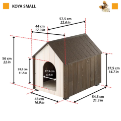 Ferplast Koya Ahşap Küçük Irk Köpek Kulübesi Small