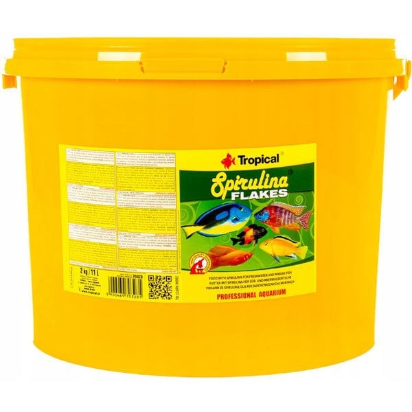 Tropical Spirulina Flake Pul Balık Yemi 11 L 2 Kg