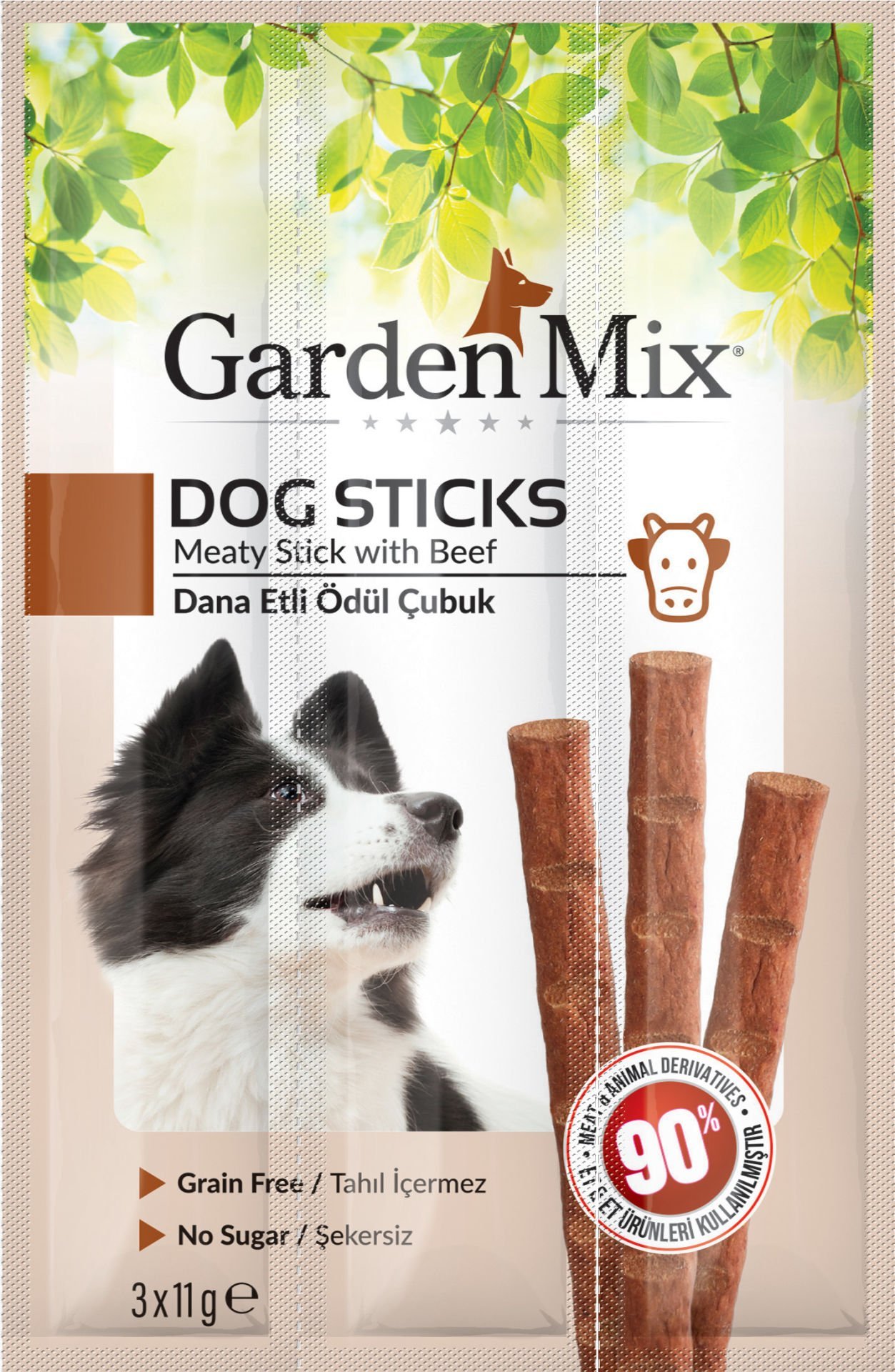 Gardenmix Dana Etli Köpek Stick Ödül 3 x 11 gr