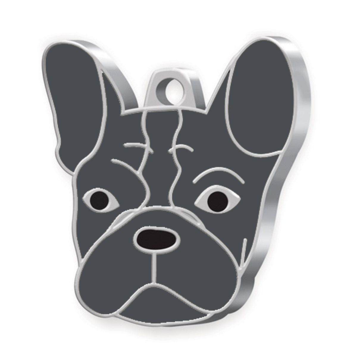 Dalis Pet Tag French Bulldog Köpek Künyesi Gri