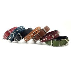 Oripet S-9911 Çift Halkalı Aksesuarlı Deri Köpek Boyun Tasması S