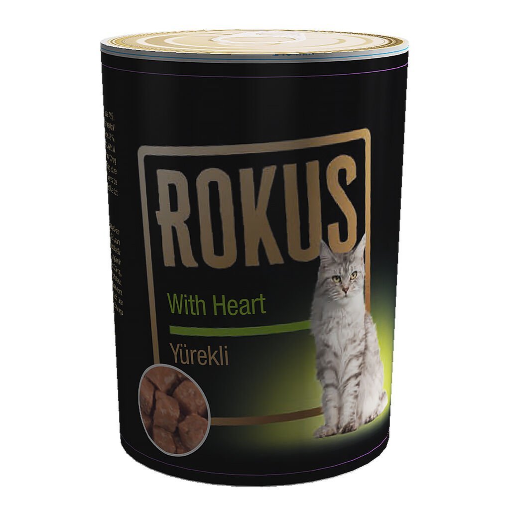 Rokus Yürekli 410 Gr Kedi Konserve Maması