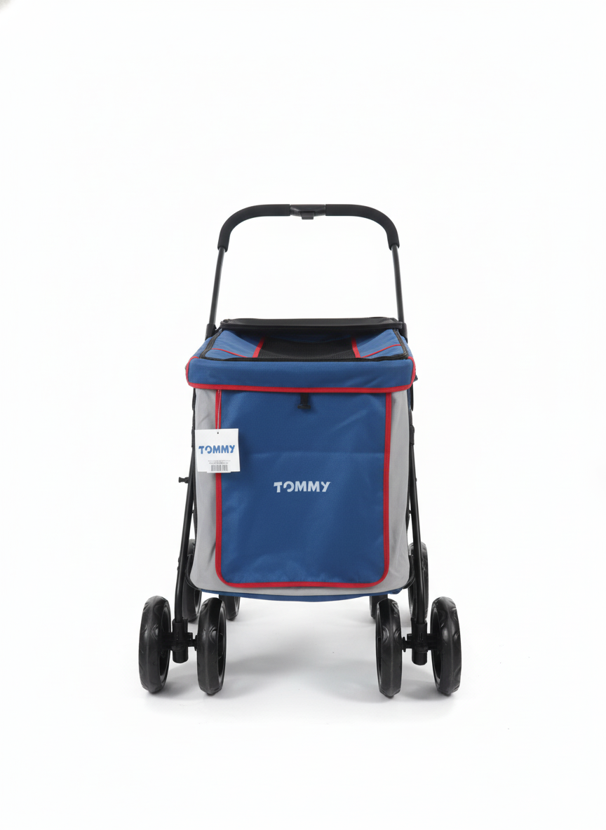 Tommy Evcil Hayvan Arabası Mavi 102 x 62 x 105 cm Max 40 kg