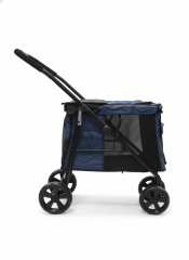 Tommy Evcil Hayvan Arabası Gri Lacivert 102 x 62 x 105 Max 40 kg