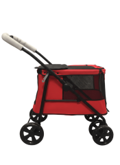Tommy Evcil Hayvan Arabası Gri Kırmızı 102 x 62 x 105 cm Max 40 kg