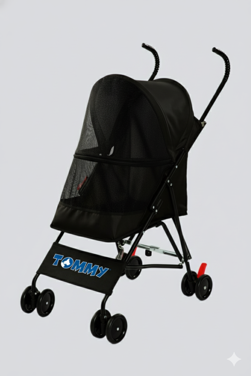 Tommy Evcil Hayvan Arabası Siyah 60 x 43 x 94 cm Max 15 Kg