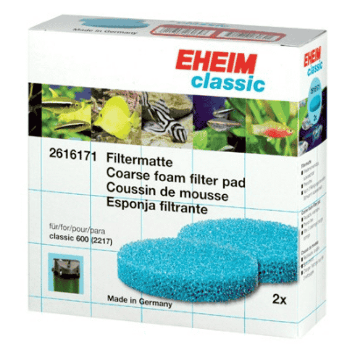 Eheim Classic 150 Dış Filtre Kalın Mavi Sünger 2'li