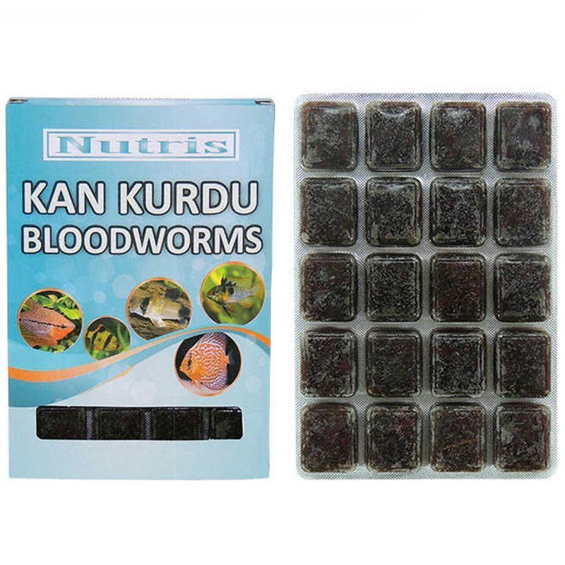 Nutris Bloodworms Dondurulmuş Kan Kurdu 100 gr 20 adet