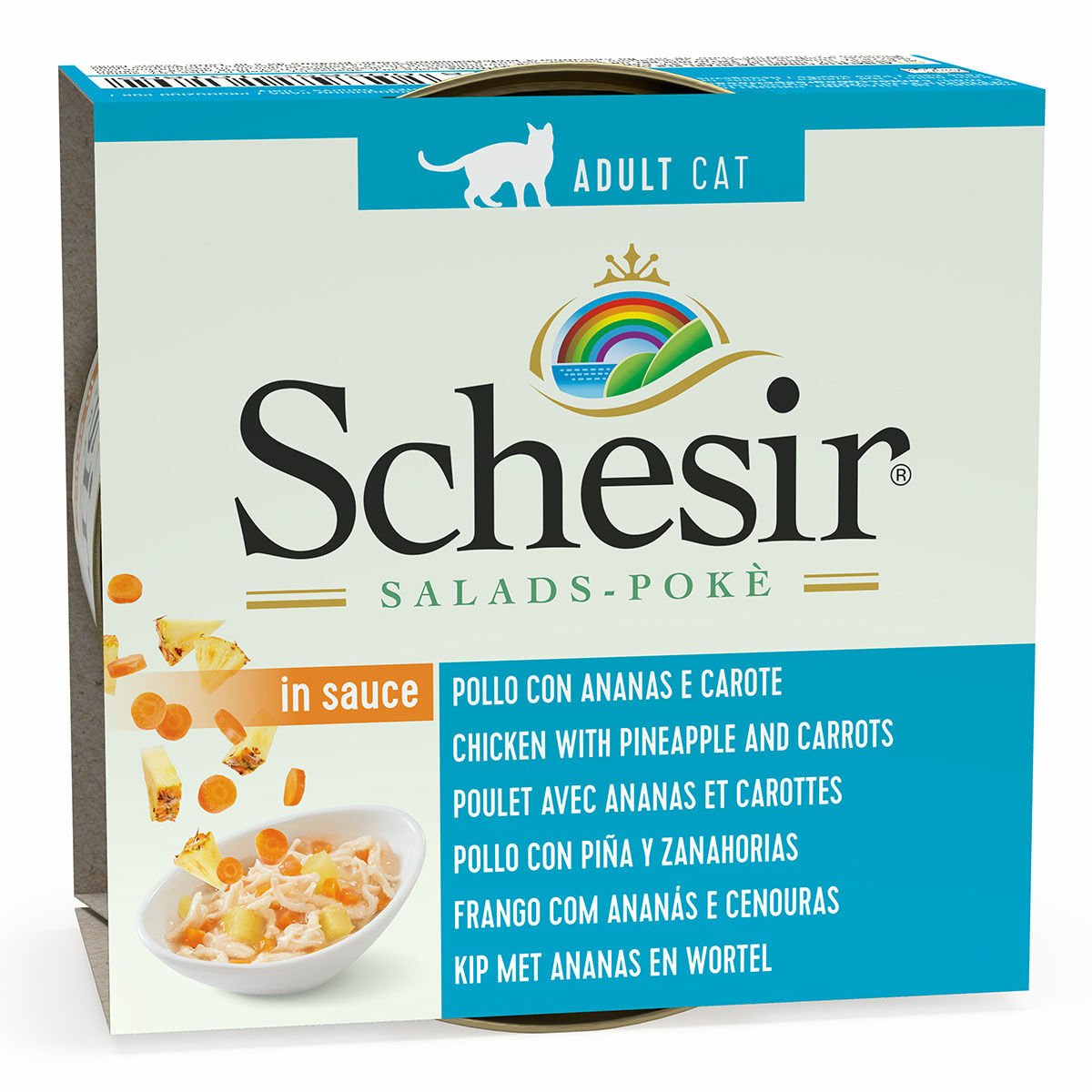Schesir Salads Poke Tavuk, Ananas, Havuçlu Kedi Salatası 85 gr