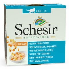 Schesir Salads Poke Tavuk, Ananas, Havuçlu Kedi Salatası 85 gr