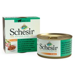 Schesir Salads Poke Sos İçinde Tavuklu Ispanaklı ve Gojiberryli Kedi Konservesi 85 gr