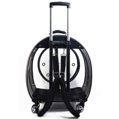 Migno Jumbo Model Tekerlekli Kedi Köpek Taşıma Çantası Fileli Gri 53 x 33 x 53 cm