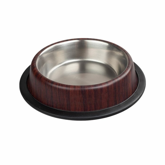 Ankur 8 Oz Bambu Desenli Köpek Çelik Mama Su ve Kabı
