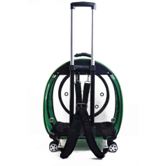 Migno Jumbo Model Tekerlekli Kedi Köpek Taşıma Çantası Fileli Yeşil 53 x 33 x 53 cm