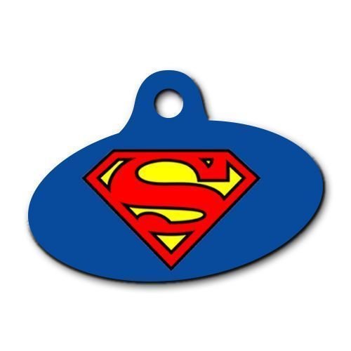 Dalis Pet Tag - Superman Elips Kedi Köpek Künyesi Small