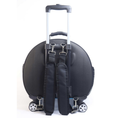 Migno Space Tekerlekli Kedi Köpek Taşıma Çantası Şeffaf Fileli Gri 48 x 22 x 48 cm