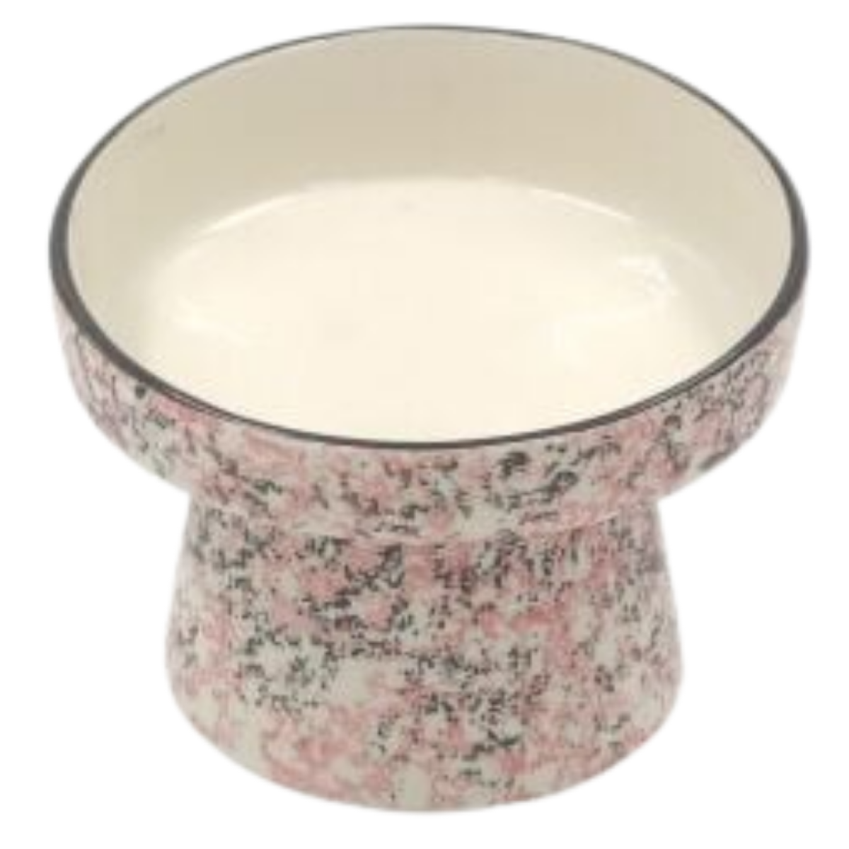 Glory Yükseltilmiş Seramik Kedi Mama Su Kabı 400 ml Bonbon Pembe