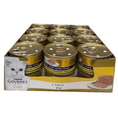 Purina Gourmet Gold Kıyılmış Tavuklu Konserve Kedi Maması 85 gr x 24 adet