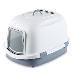 Stefanplast Queen Kapalı Kedi Tuvaleti Jumbo Boy Mavi