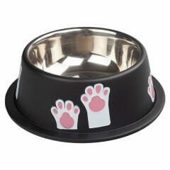 Ankur 8 Cup 1825 ml Pati Desenli Çelik Kedi Mama Su Kabı