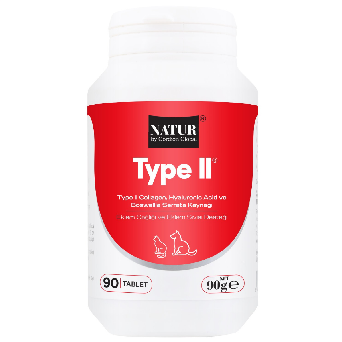 Natur Type II Eklem Kıkırdak ve Eklem Sıvısı Desteği Kedi Köpek Vitamini 90 Tablet