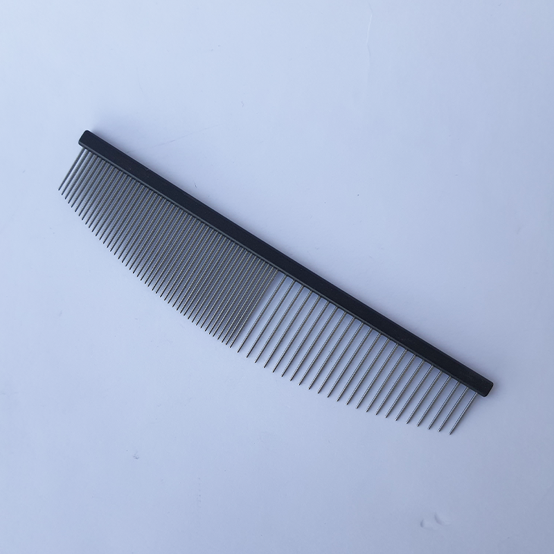 Sgroom Pet Kuaförler İçin Hilal Biçimli Siyah Tarak 30 x 160 mm