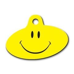 Dalis Pet Tag - Smile Desenli Elips Kedi Köpek Künyesi Large