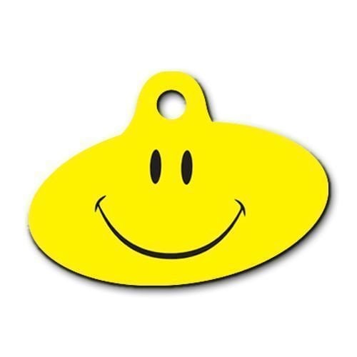 Dalis Pet Tag - Smile Desenli Elips Kedi Köpek Künyesi Small
