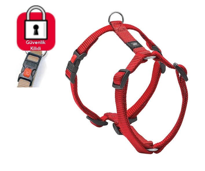 Karlie Kırmızı Kilitli Göğüs Tasması 45-70 Cm