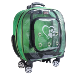 Migno Prestige Fileli Kedi Köpek Büyük Taşıma Çantası - Yeşil 46 x 22 x 46 cm