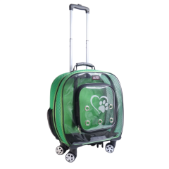 Migno Prestige Fileli Kedi Köpek Büyük Taşıma Çantası - Yeşil 46 x 22 x 46 cm
