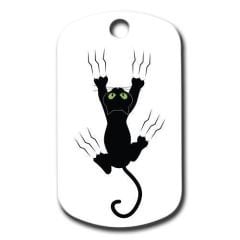 Dalis Pet Tag - Tirmanan Kedi Desenli Kedi Köpek Künyesi