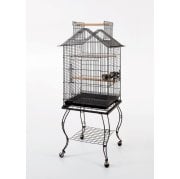 Qiheng Pet Products Siyah Papağan Kafesi 51 x 51 x 139 cm