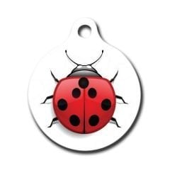 Dalis Pet Tag - Uğur Böceği Yuvarlak Kedi Köpek Künyesi