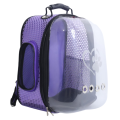 Migno Zenith Astronot Kedi Köpek Taşıma Çantası - Mor 44 x 34 x 32 cm