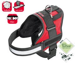 Karlie Kırmızı Teflon Reflektörlü İsimlikli Göğüs Tasması M 65 - 77 Cm