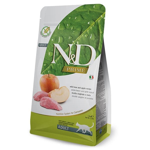 N-D Tahilsiz Yaban Domuzlu Elmali Kedi Mamasi  1,5 Kg