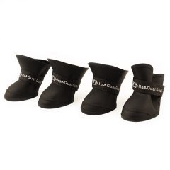 Ha Guai Guai Silikon Su Geçirmez Köpek Ayakkabısı 4'lü Paket Siyah - Small