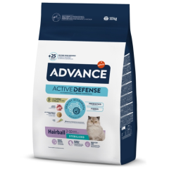 Advance Cat Sterilized Hairball Hindili 10 Kg